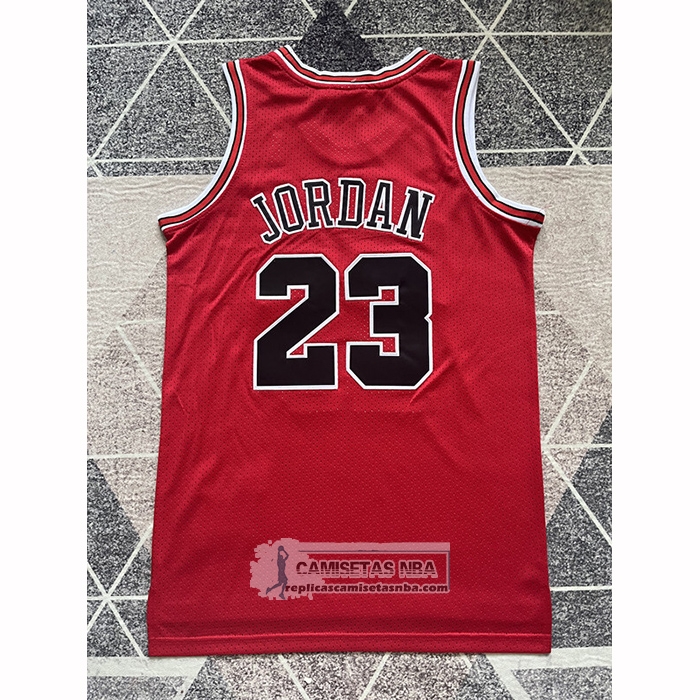 Camiseta Chicago Bulls Michael Jordan NO 23 Mitchell & Ness 1997-98 Rojo Firmada